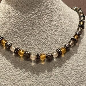 Napier Glass Lantern Bead Necklace 18”